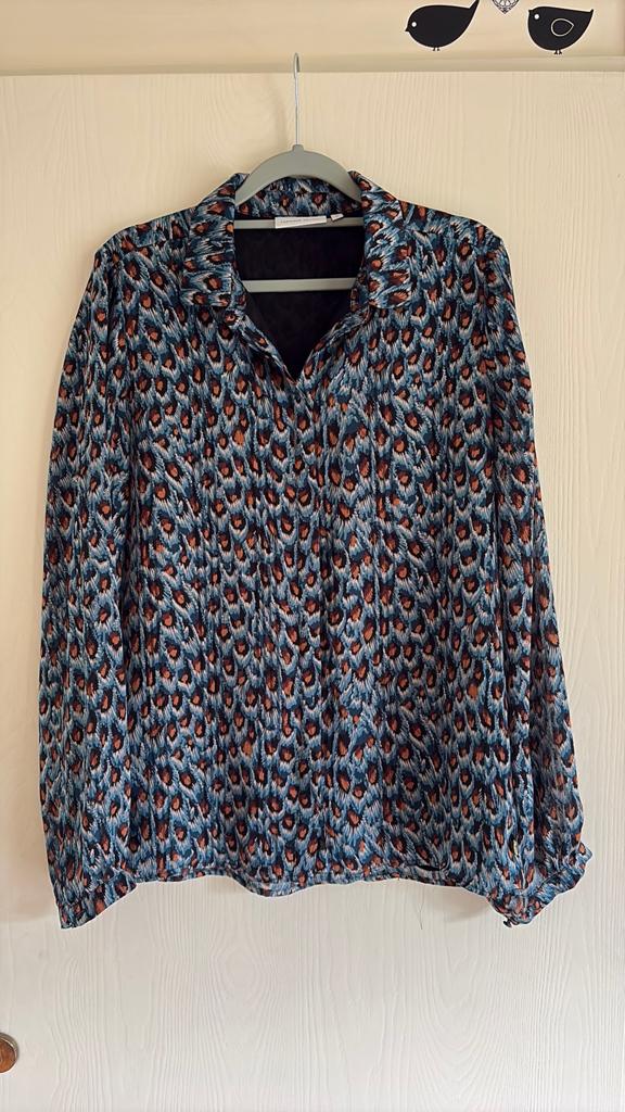 Fabienne chapot maat 38 blouse, Ophalen of Verzenden, Gedragen, Maat 38/40 (M), Blauw