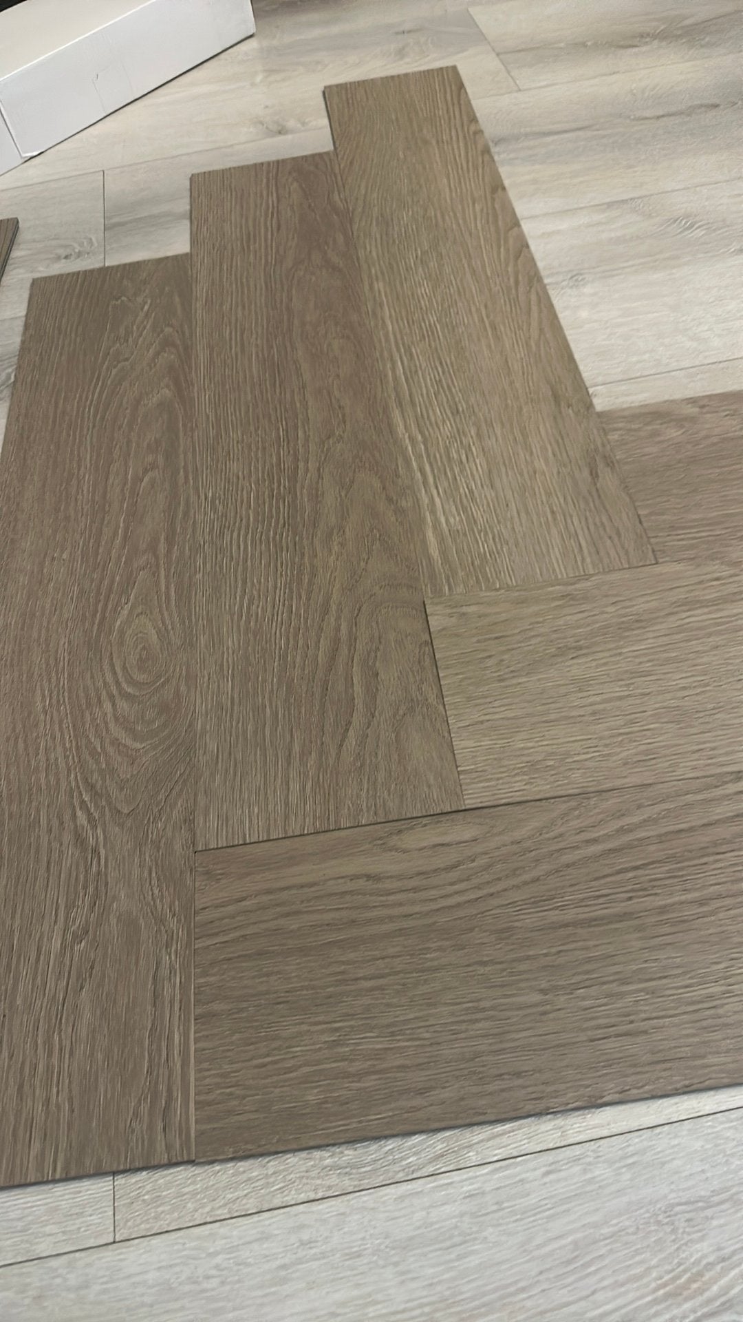 Luxe Visgraat PVC Vloer Santa Fe Oak -(Nieuw in doos!), Ophalen, 50 tot 150 cm, Nieuw, 10 m² of meer