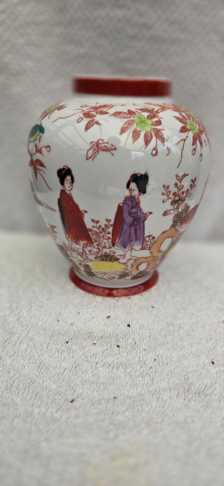 Antieke Chinese porseleinen vaas met figuren en vogels, Antiek en Kunst, Antiek | Vazen, Ophalen of Verzenden