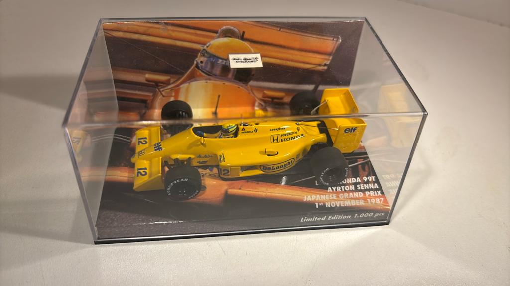 F1 lola honda 99t ayrton senna 1987 minichamps 1.43, Hobby en Vrije tijd, Modelauto's | 1:43, Auto, Ophalen of Verzenden, MiniChamps