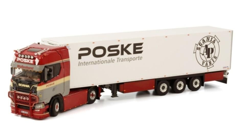 WSI SCANIA S HIGHLINE 4X2 + KOELTRAILER POSKE, Hobby en Vrije tijd, ., Nieuw, Ophalen of Verzenden, Bus of Vrachtwagen