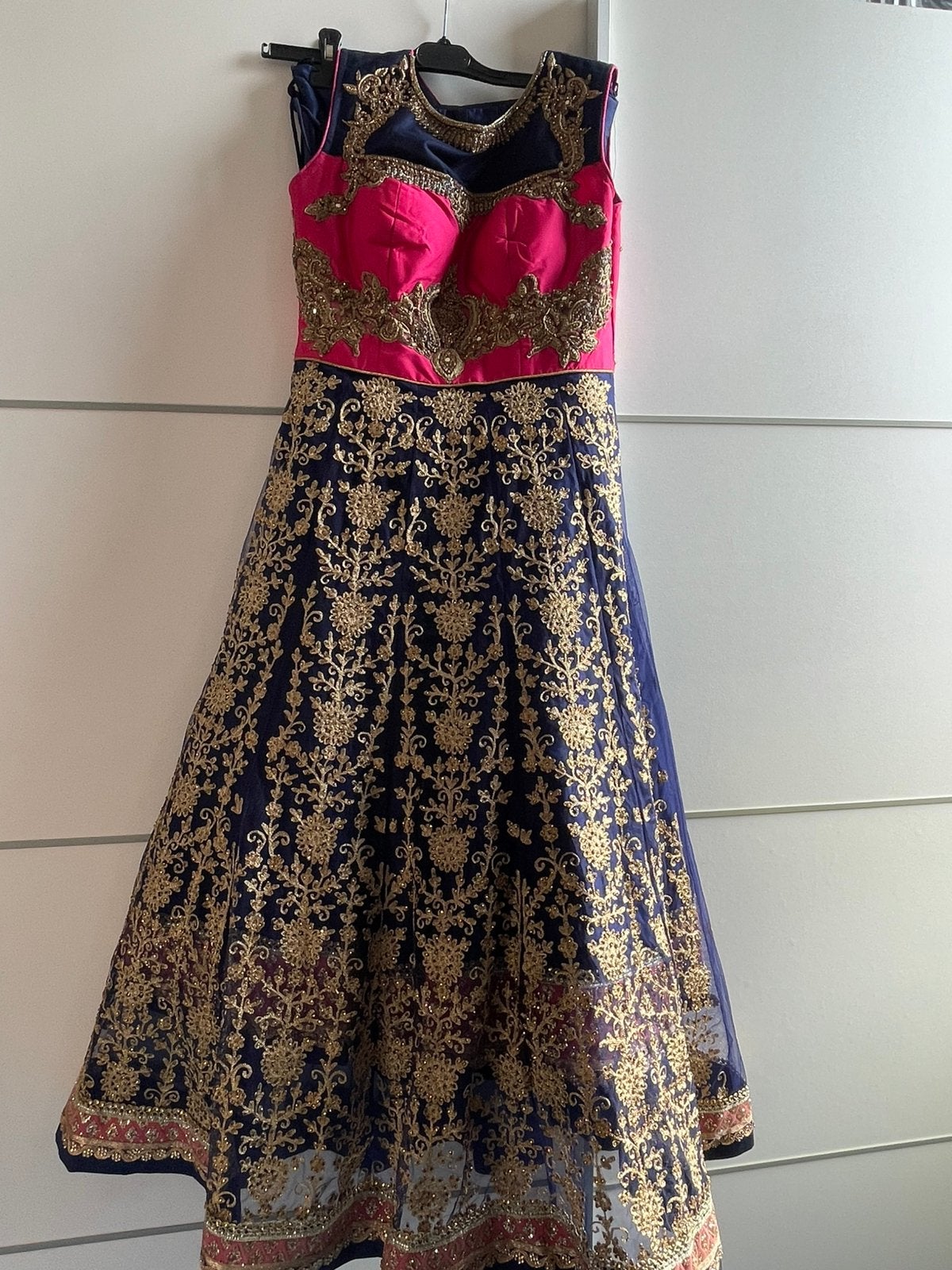 Indiase kleding, Kleding | Dames, Gelegenheidskleding, Ophalen, Overige typen, Blauw, Zo goed als nieuw