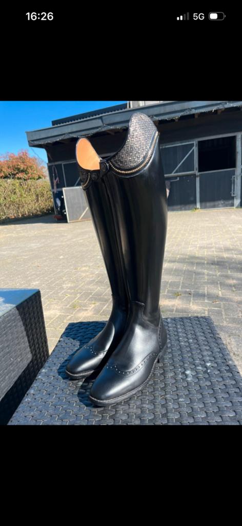 Zgn Petrie custom rijlaarzen 39, Dieren en Toebehoren, Paardrijkleding, Ophalen of Verzenden, Zo goed als nieuw, Dressuur, Schoeisel