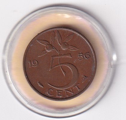 5 Cent 1956  Fraai, Verzenden, Koningin Juliana, 5 cent, Losse munt