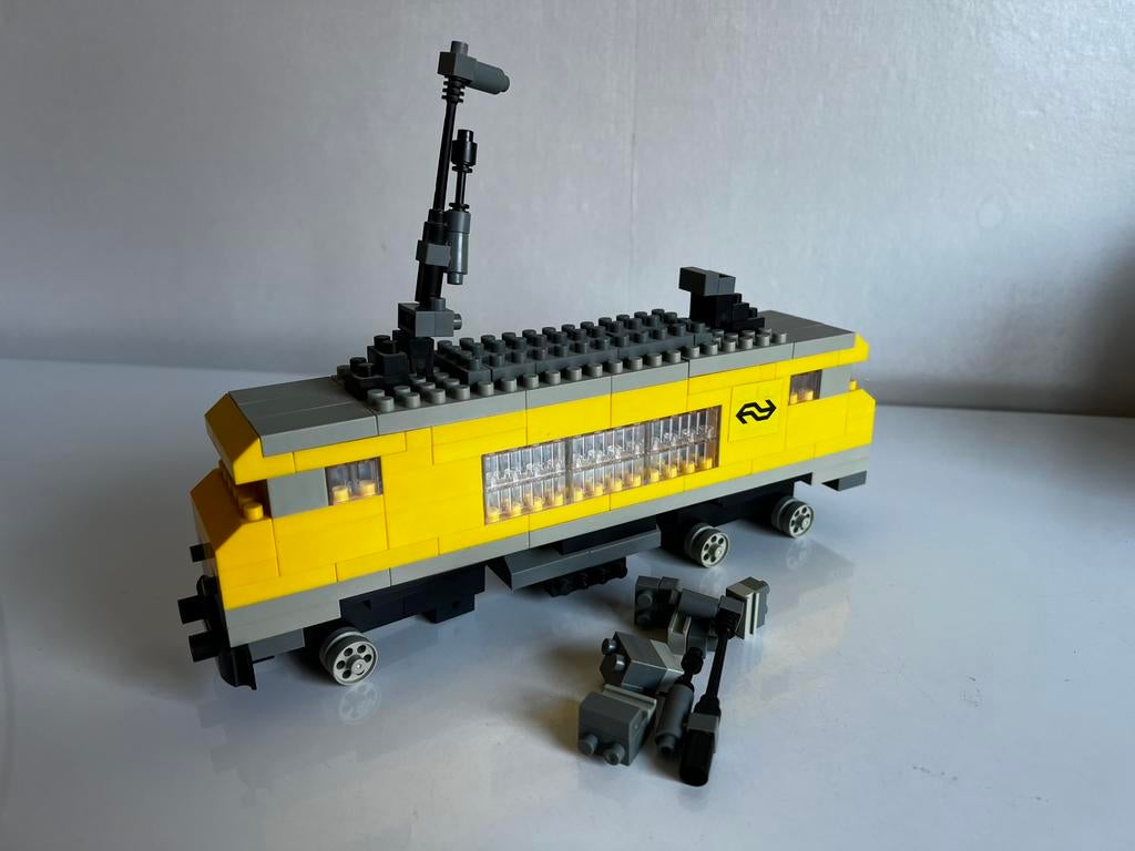 NS Gele Vrachtlocomotief Lego Style Blokken, Ophalen of Verzenden, Gebruikt, Complete set