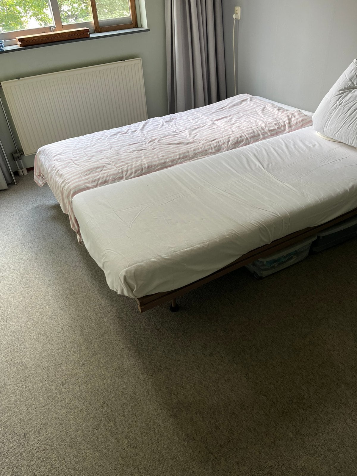 Auping 2x eenpersoons bed met goede mattassen, Ophalen, 90 cm, Eenpersoons, Zo goed als nieuw