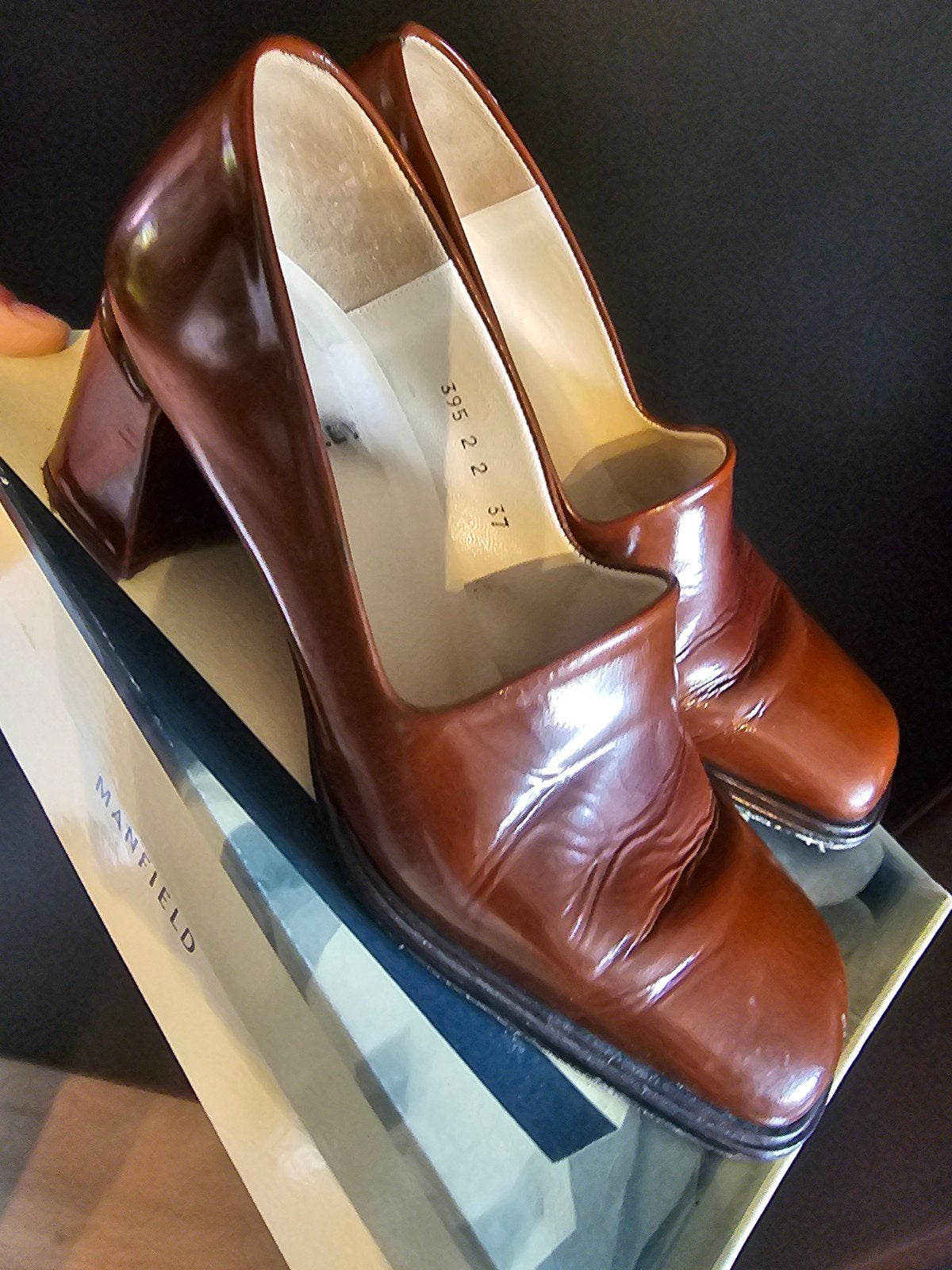 Manfield Audley bruine pumps maat 37, Ophalen of Verzenden
