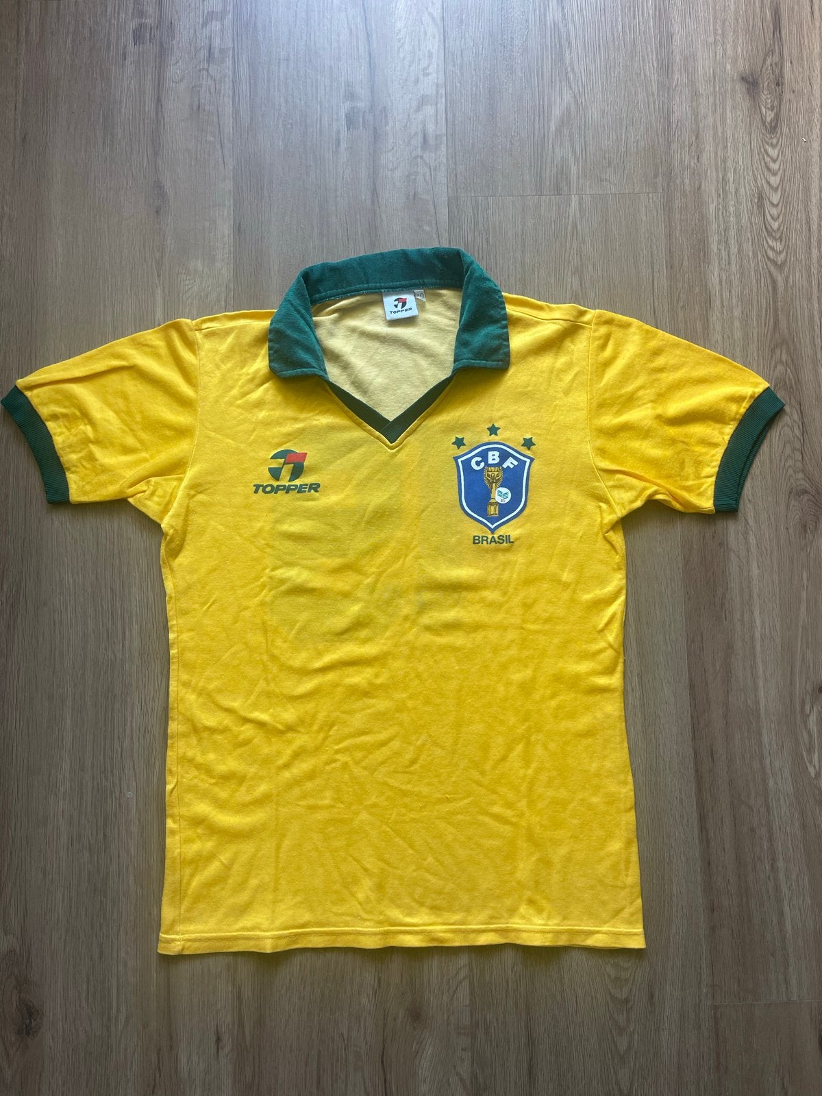 Vintage Retro Brazilië Topper voetbalshirt Elzo Coelho nr19, Ophalen of Verzenden, Gebruikt, Shirt