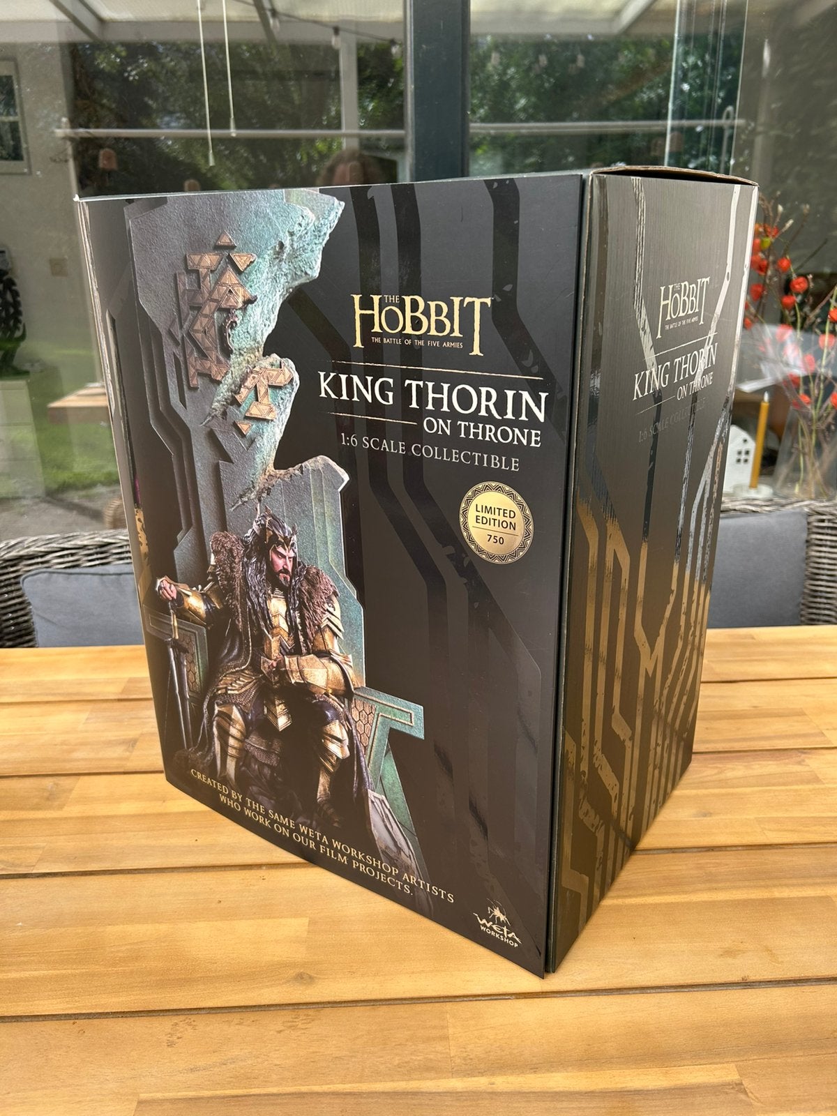 Weta workshop king Thorin on throne, Verzamelen, Ophalen of Verzenden, Zo goed als nieuw, Beeldje of Buste