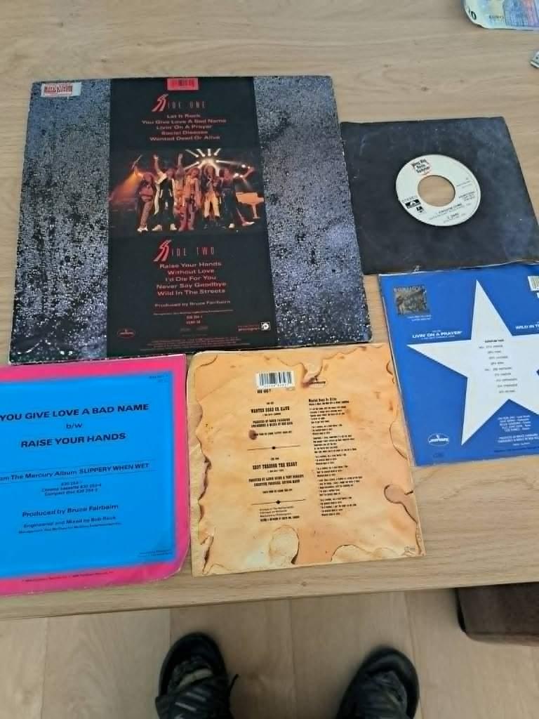 bon jovi slippery when wet, Ophalen of Verzenden, 1980 - 1989, Gebruikt
