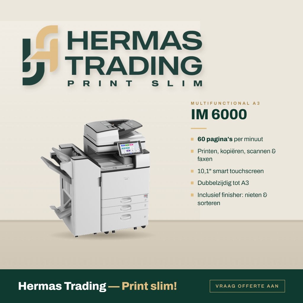 Ricoh IM 6000- 60PPM, zwart-Wit multi printer, Computers en Software, Kopieren, All-in-one, Refurbished, 20 Triton Street, London, NW1 3BF, Verenigd Koninkrijk