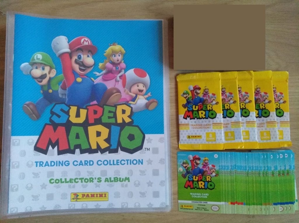 Panini Super Mario Album + 8x zakjes + extra NIEUW!, Ophalen, Nieuw, Meerdere plaatjes