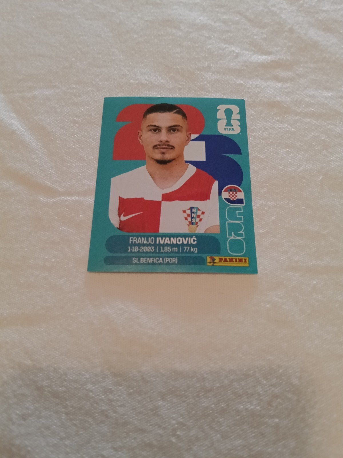 Panini FIFA 365 2023 Franjo Ivanović SL Benfica Plaatje, Ophalen of Verzenden, Zo goed als nieuw, Plaatje