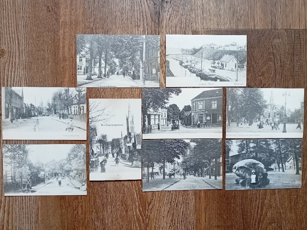 9 oude ansichten van Hilversum, Ophalen of Verzenden, 1920 tot 1940, Noord-Holland