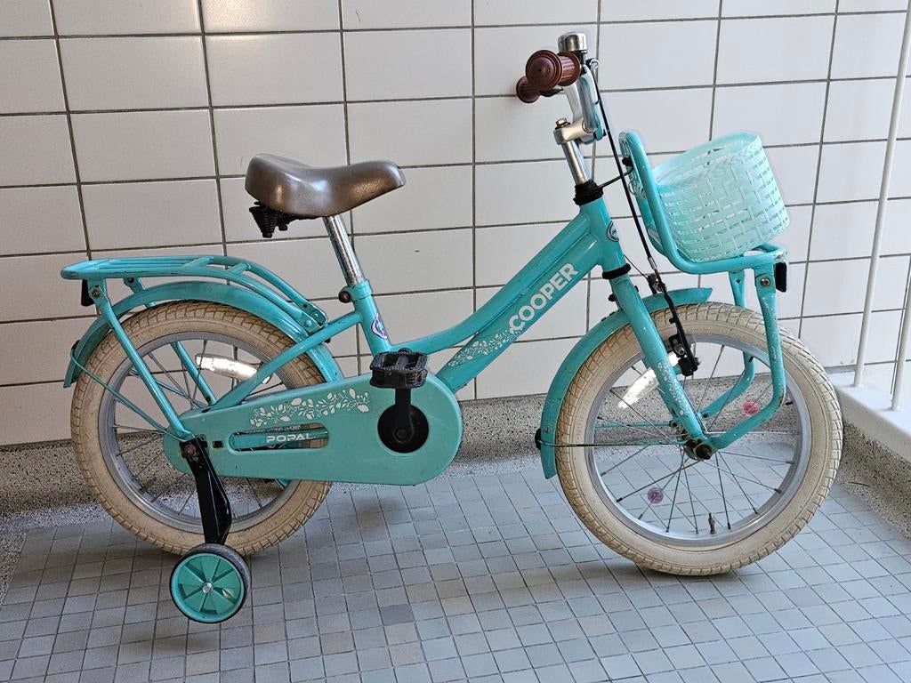 Kinderfiets Cooper Popal 16 inch met zijwieltjes, Ophalen