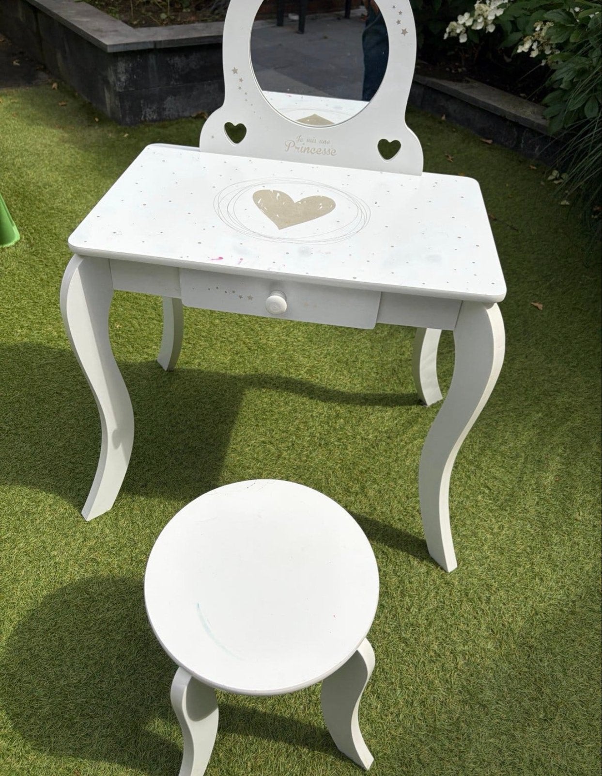 Kaptafel met krukje voor kinderen - Gebruikt, Ophalen, Gebruikt, Tafel(s) en Stoel(en)
