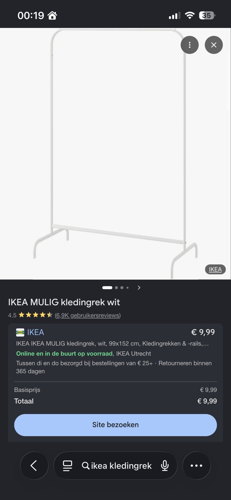 2x ikea kledingrek, Kleding | Dames, Kledingrekken, Ophalen, Gebruikt