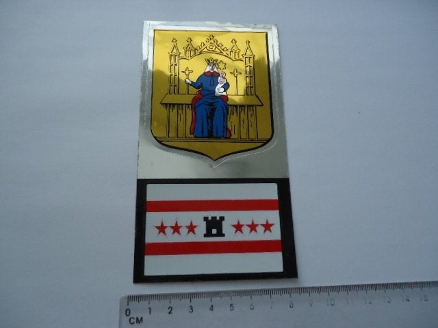 sticker oud Drenthe wapen schildglans drente vlag assen, Verzenden, Zo goed als nieuw, Bedrijf of Vereniging