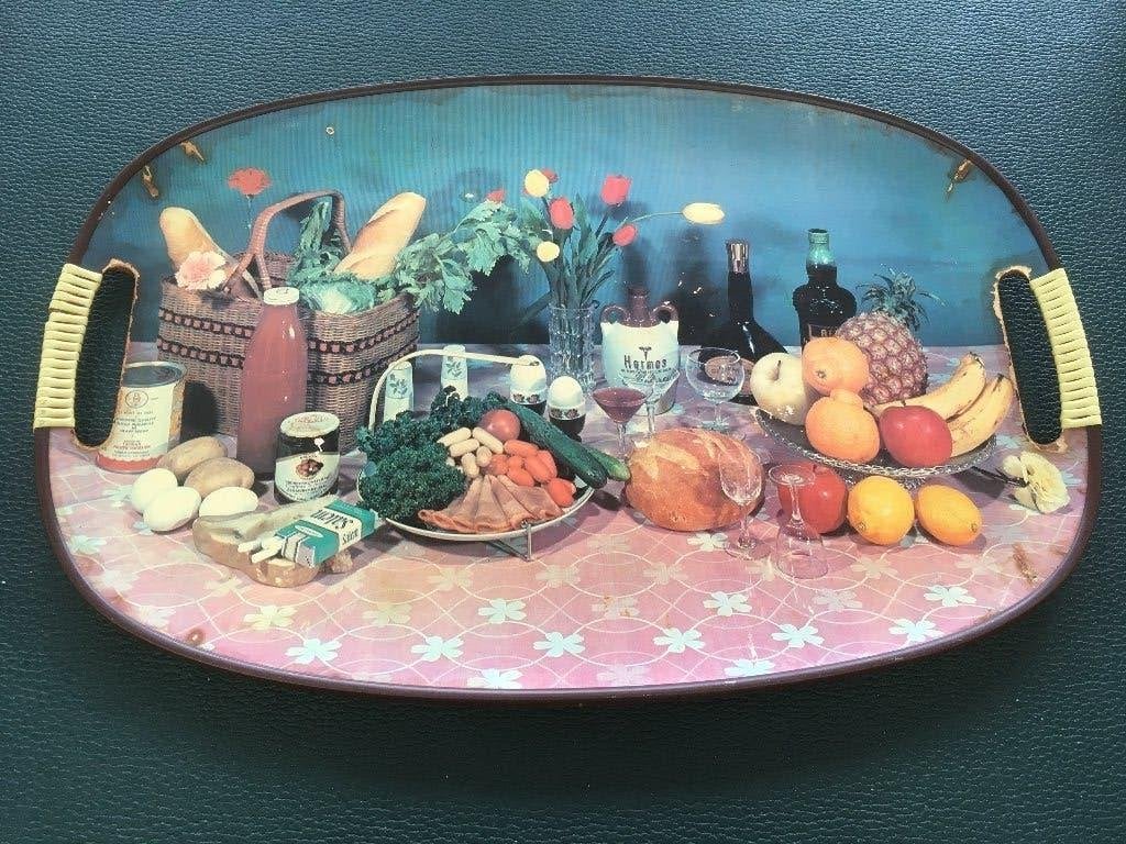 Dienblad, vintage !!!, Huis en Inrichting, Afgeronde hoeken, Gebruikt, Ophalen of Verzenden, Dienblad