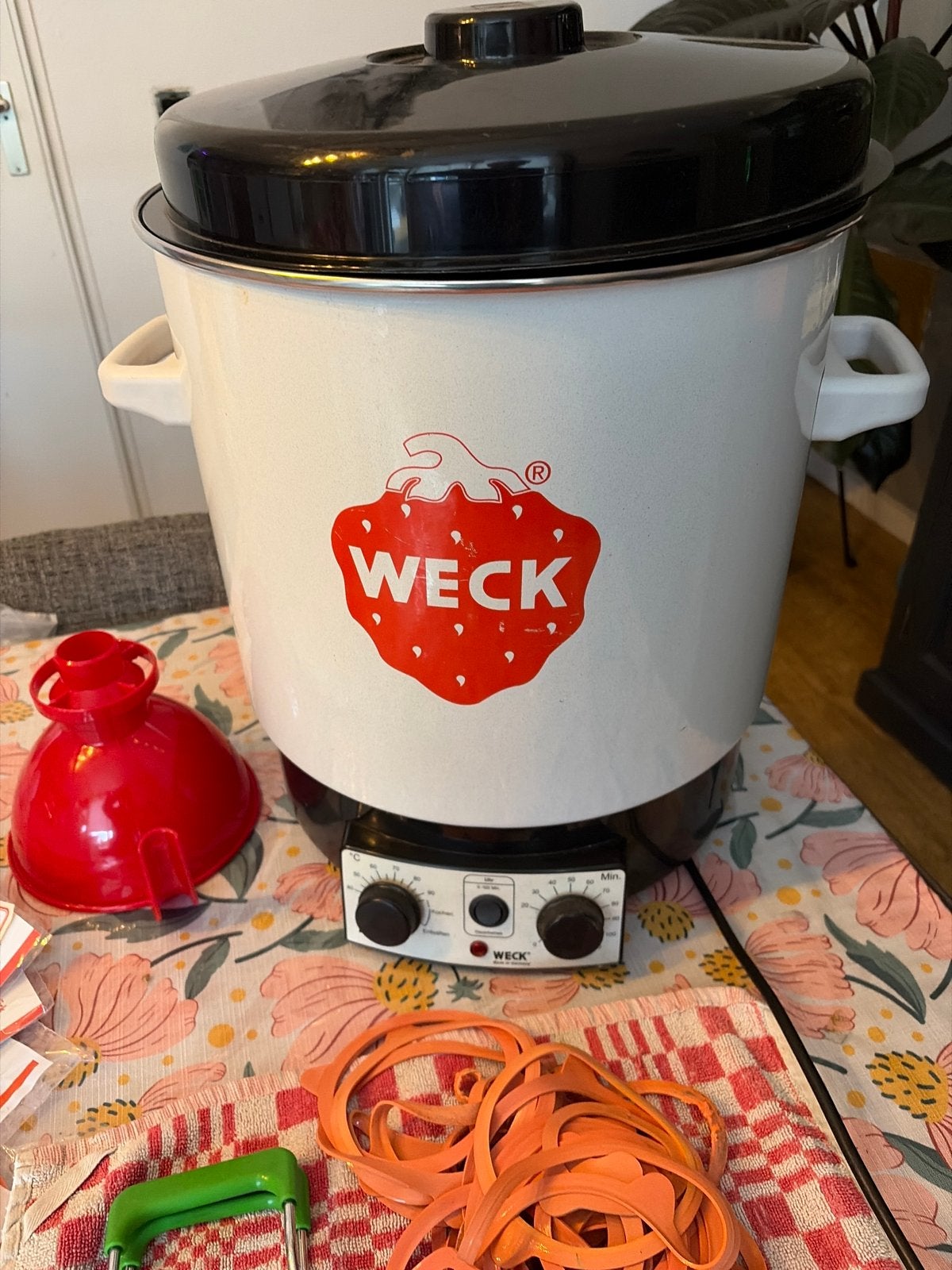 Weck Inmaakketel met toebehoren en weckpotten, Ophalen, Gebruikt