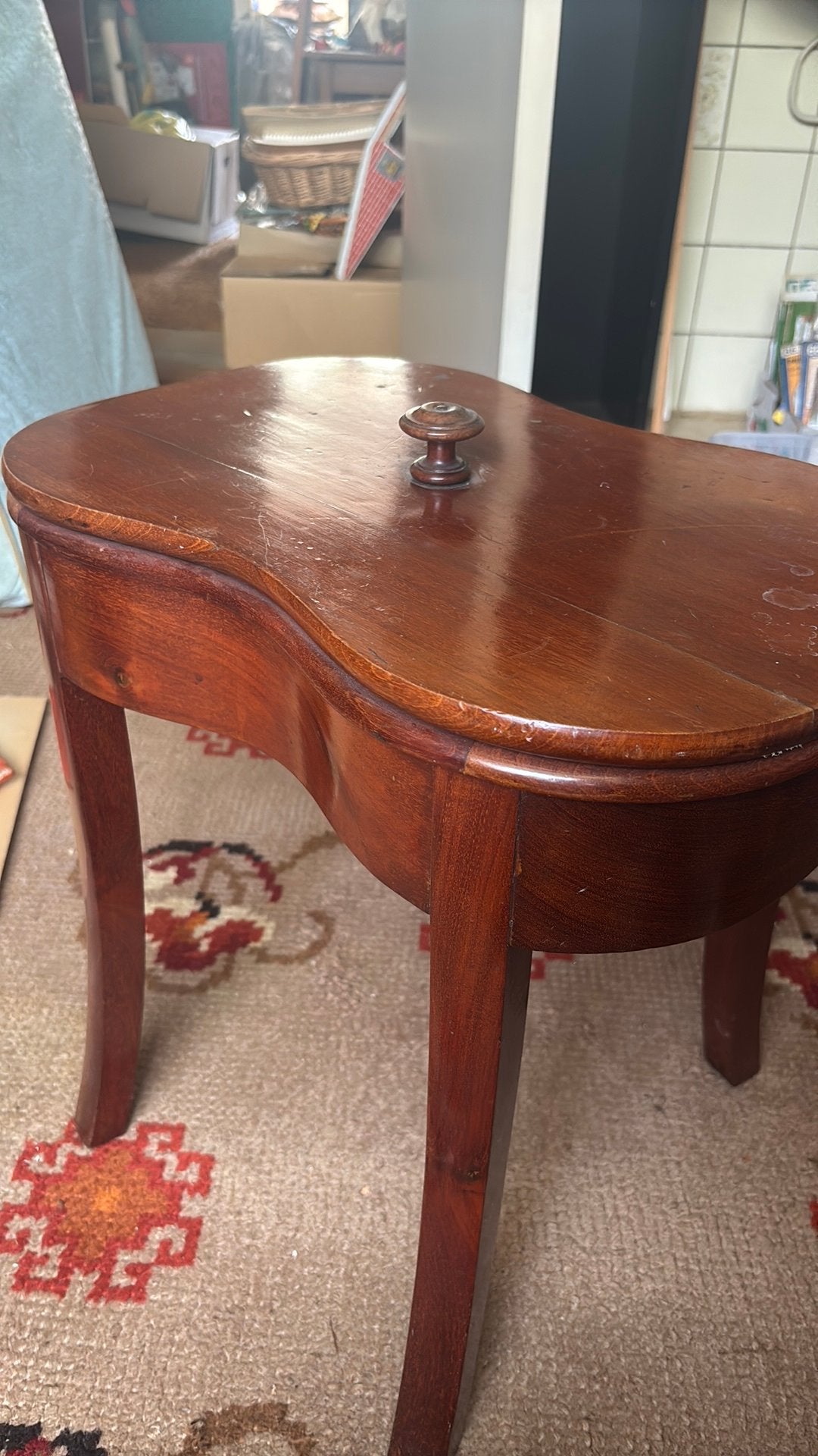 Bidetmeubel mahoniehout antiek, Antiek en Kunst, Ophalen