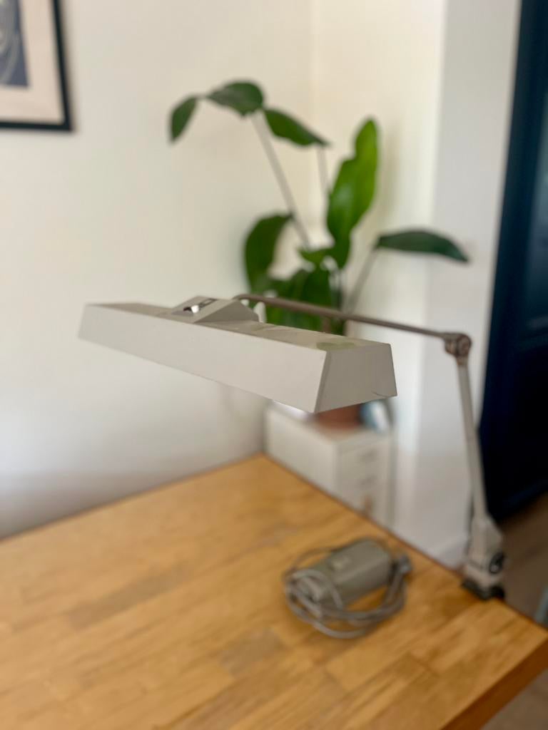 Waldmann Leuchten 722 Schwenningen jaren 70 lamp industrieel, Ophalen, Gebruikt, Industrieel, Metaal