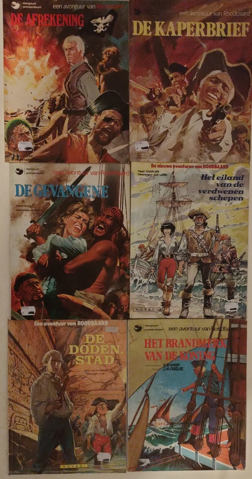 Rooodbaard stripboeken - serie of reeks  €1.75 per stuk, Meerdere stripboeken, Ophalen of Verzenden, Zo goed als nieuw, Charlier - Hubinon