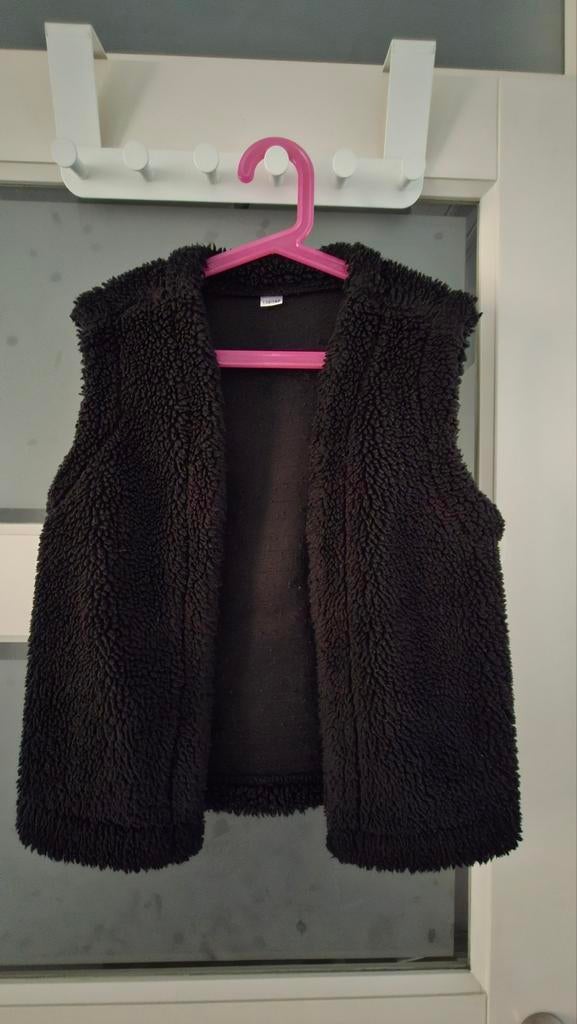 Zwart teddy gilet maat 134/140, Zeeman, Gebruikt, Meisje, Trui of Vest