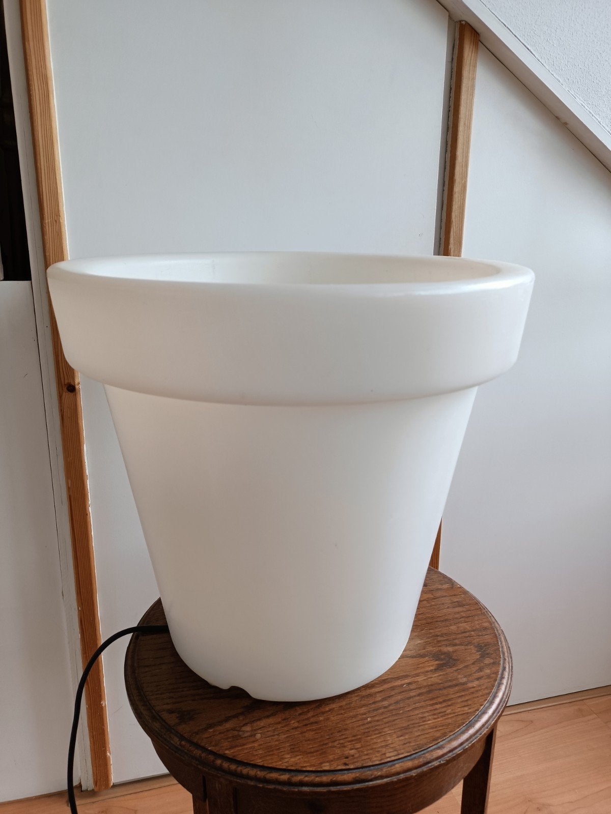 Bloom! Kunstof buitenpot wit met verlichting!, Tuin en Terras, Bloempotten, Ophalen, Kunststof, 40 cm of meer, Binnen