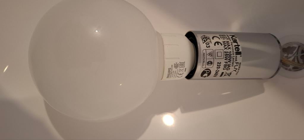 Kartell FL/Y hanglamp wit - Designklassieker, Huis en Inrichting, Lampen | Hanglampen, Ophalen of Verzenden, Kunststof, Minder dan 50 cm