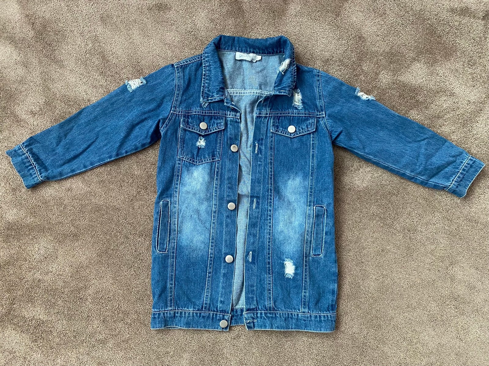 Spijkerjasje maat 110/116, Kinderen en Baby's, Kinderkleding | Maat 110, Ophalen of Verzenden, Zo goed als nieuw, Meisje, Jas