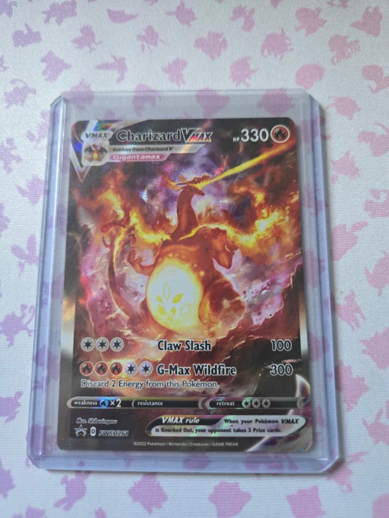 Pokémon Kaart Charizard VMAX SWSH261 Gigantamax, Ophalen of Verzenden, Zo goed als nieuw, Losse kaart
