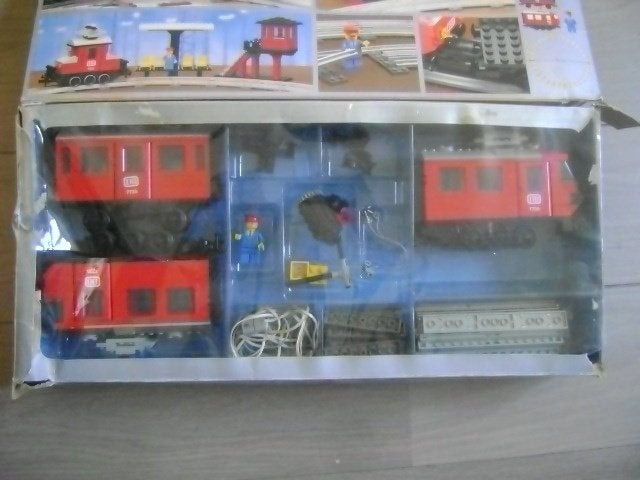 vintage elektrische lego passagiers trein no 7725, Gebruikt, Lego, Ophalen of Verzenden, Compleet