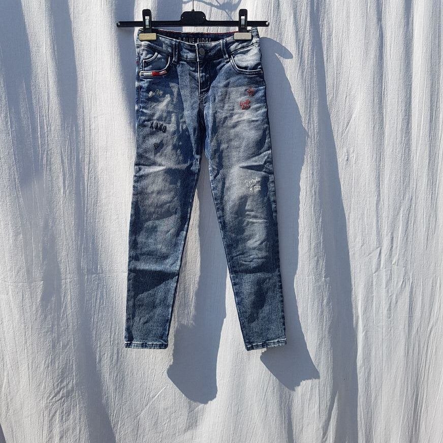 Stoere meiden spijkerbroek. Mt 134. Merk Blue Ridge Rebel, Broek, Meisje, ., Ophalen of Verzenden