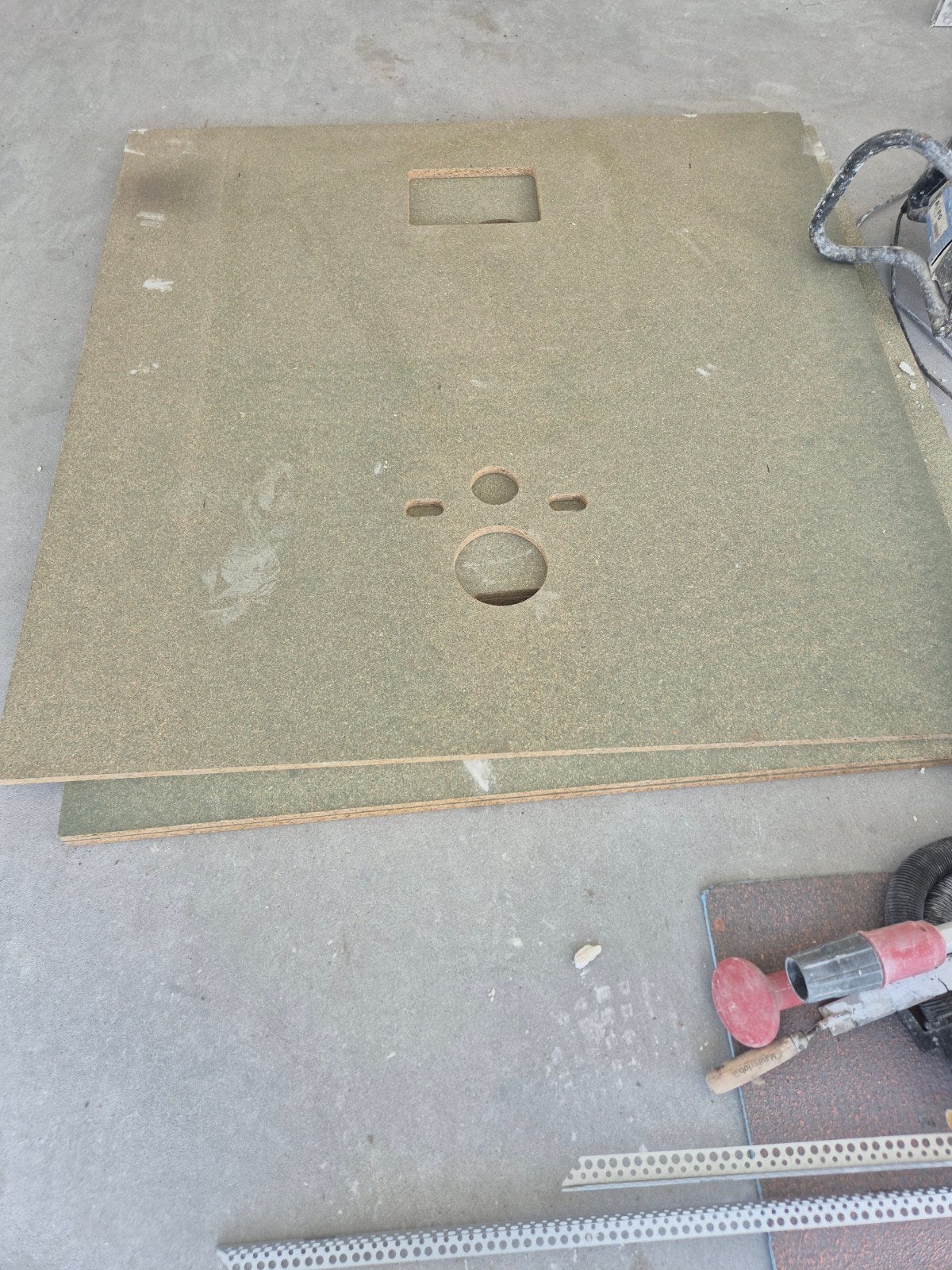 Houten WC wandpaneel voor bouw-WC, Doe-het-zelf en Verbouw, Ophalen, Gebruikt, 25 tot 50 mm, Overige typen
