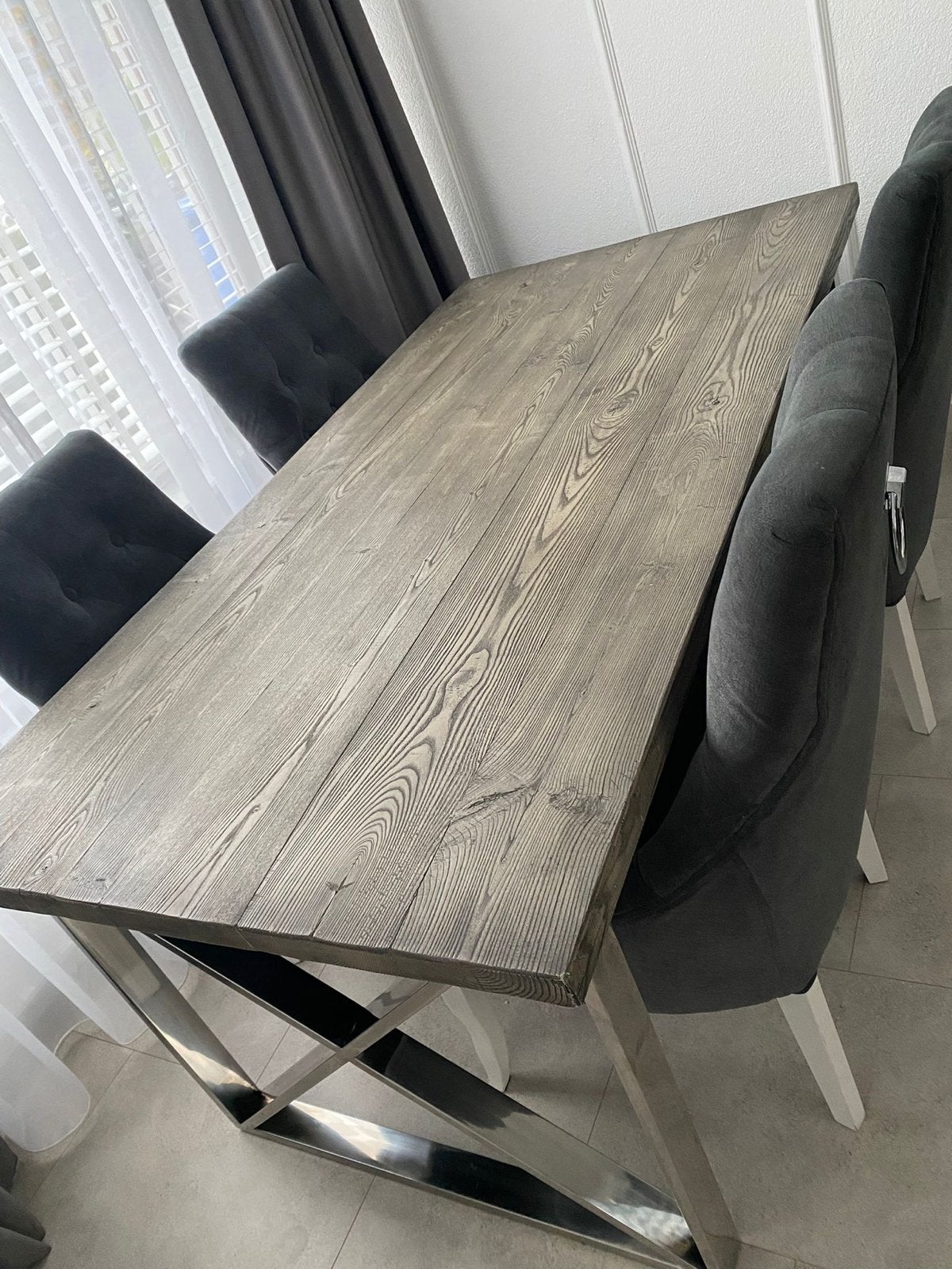 Eettafel en salontafel set - Modern design, Ophalen, Gebruikt, 50 tot 100 cm, Rechthoekig