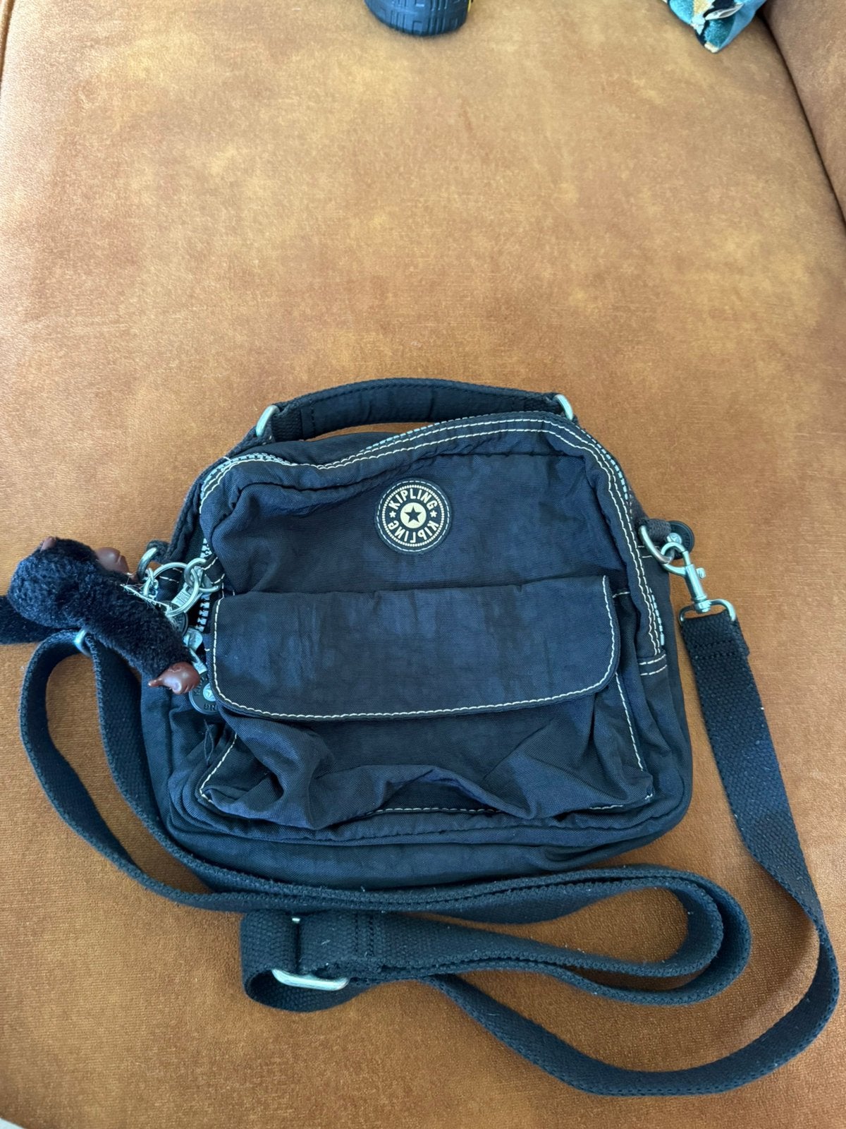 Originele Kipling hand/ schouder/ rugtasje, Ophalen of Verzenden, Zo goed als nieuw, Zwart, Kipling