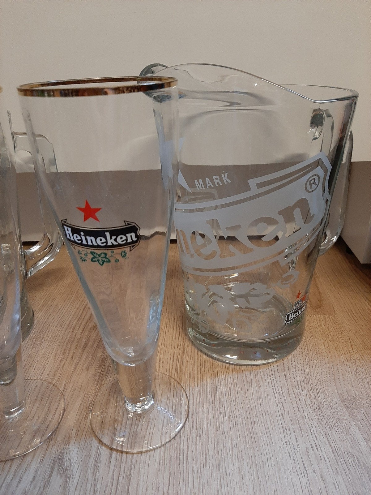 Heineken pitchers en 2 glazen, Ophalen of Verzenden, Bierglas