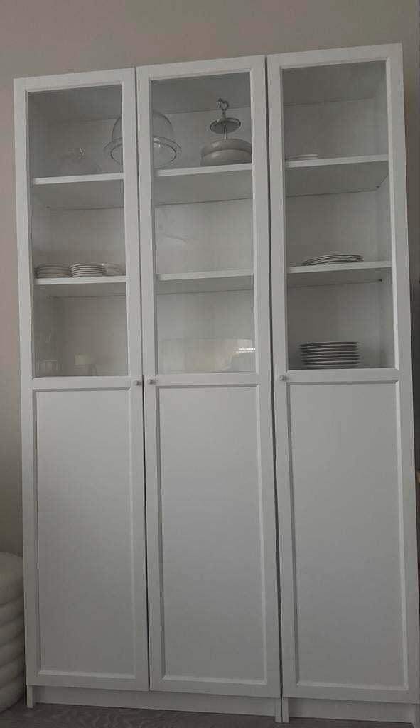 IKEA Billy Oxberg kast met glazen deuren, Huis en Inrichting, Kasten | Boekenkasten, Ophalen, Gebruikt, 100 tot 150 cm, 200 cm of meer