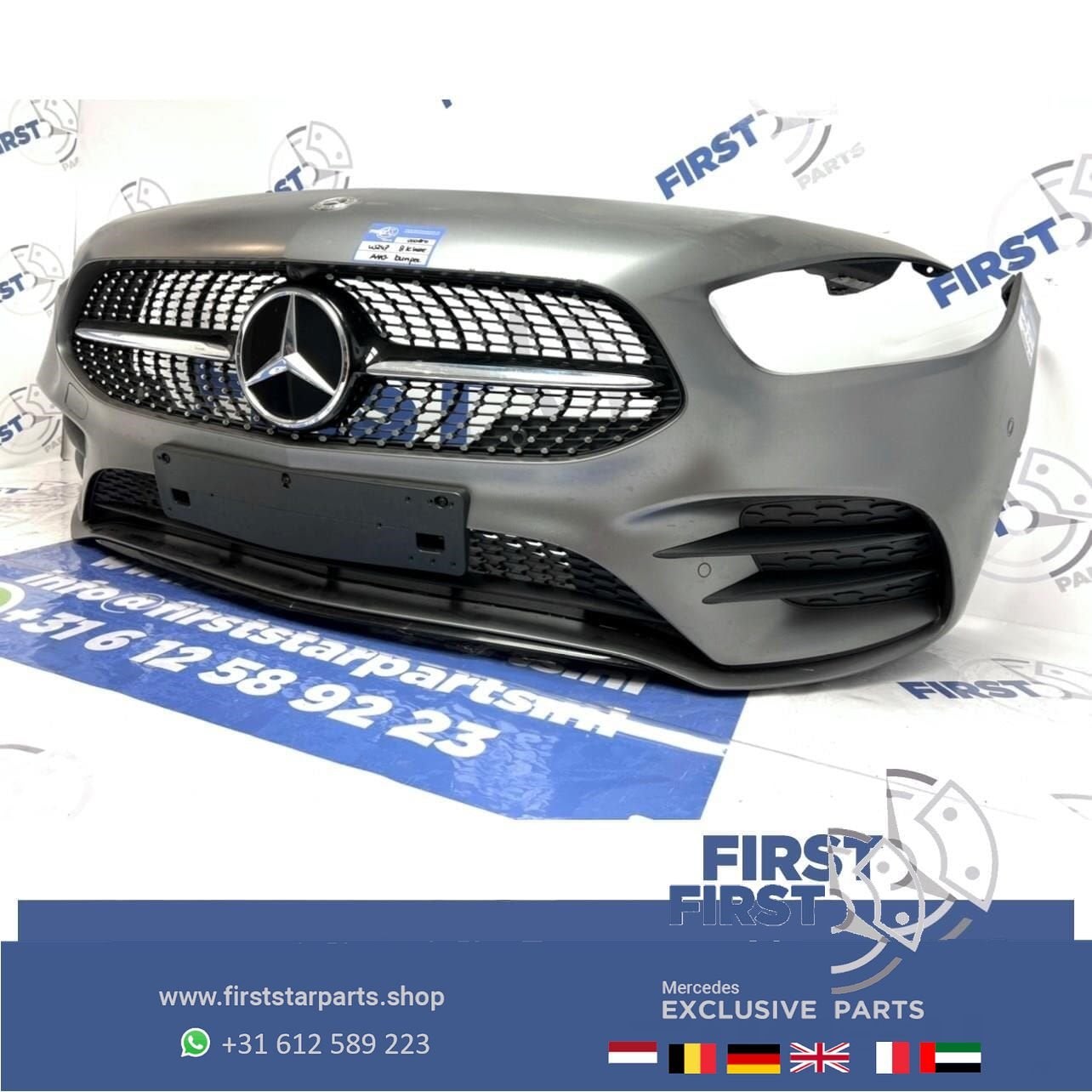 W247 B KLASSE AMG VOORBUMPER COMPLEET MAGNO GRIJS  2018-2022, Gebruikt, -, Voor, Ophalen of Verzenden