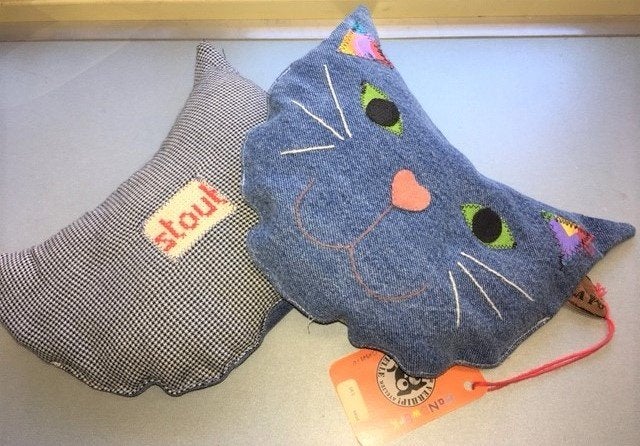 La Poubelle Handgemaakte NIEUWE Katten Poezen stof PPSTK, Antiek en Kunst, Verzenden