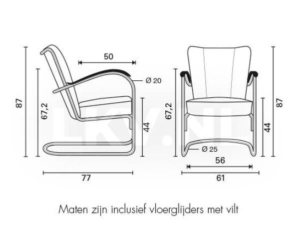 Gispen 412S  Outlet, Ophalen, 75 tot 100 cm, Zo goed als nieuw, Stof