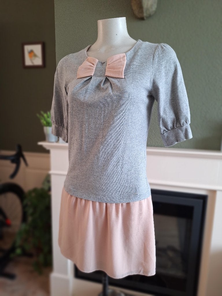 Ted Baker 2 in 1 look trui 1 S 36 grijs oranje, Verzenden, Zo goed als nieuw, Maat 36 (S), Ted Baker