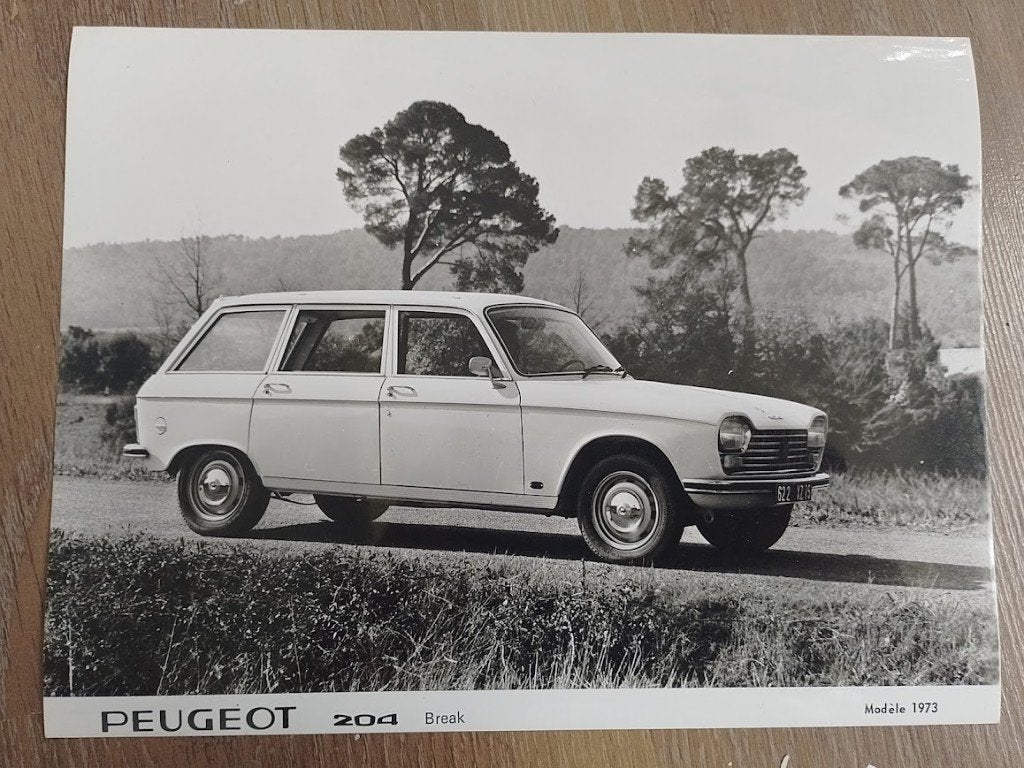 Peugeot 204 break persfoto 1972, Ophalen of Verzenden, Nieuw, Peugeot