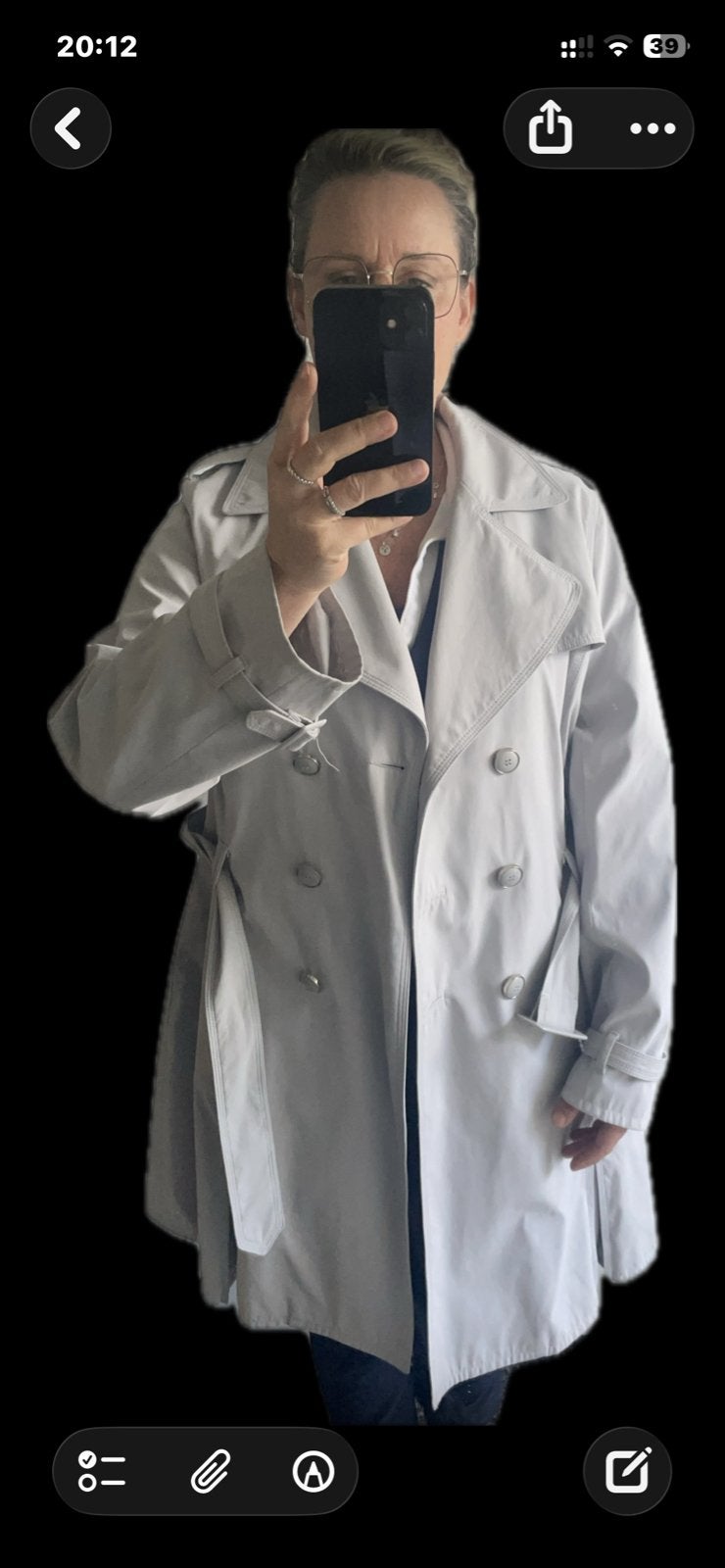 Burton of London Trenchcoat Maat 46, Ophalen of Verzenden, Zo goed als nieuw, Maat 46/48 (XL) of groter, Grijs