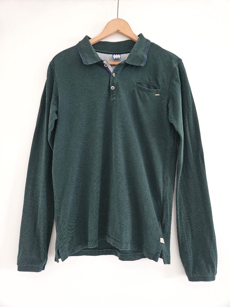 Scotch & Soda poloshirt lange mouw groen maat 14 (164), Trui of Vest, Ophalen of Verzenden, Zo goed als nieuw, Scotsch&Soda