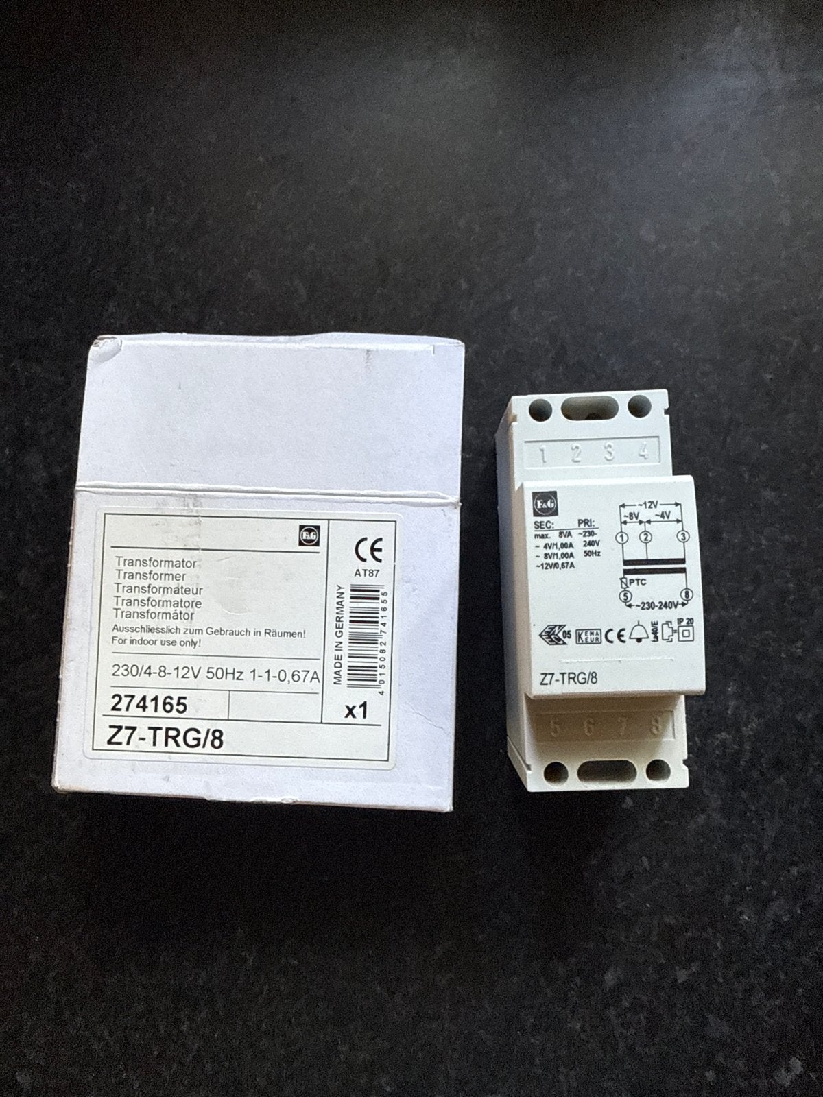 F&G Transformator Z7-TRG/8 - 230/4-8-12V 50Hz, Ophalen, Nieuw, Overige merken, Overige typen