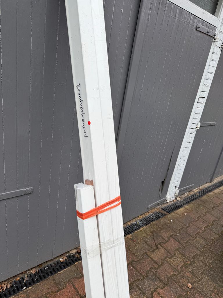 Brandvertragend hardhouten deurkozijn, stomp, 231,5 cm, Doe-het-zelf en Verbouw, Deuren en Horren, Ophalen, 215 cm of meer, Binnendeur
