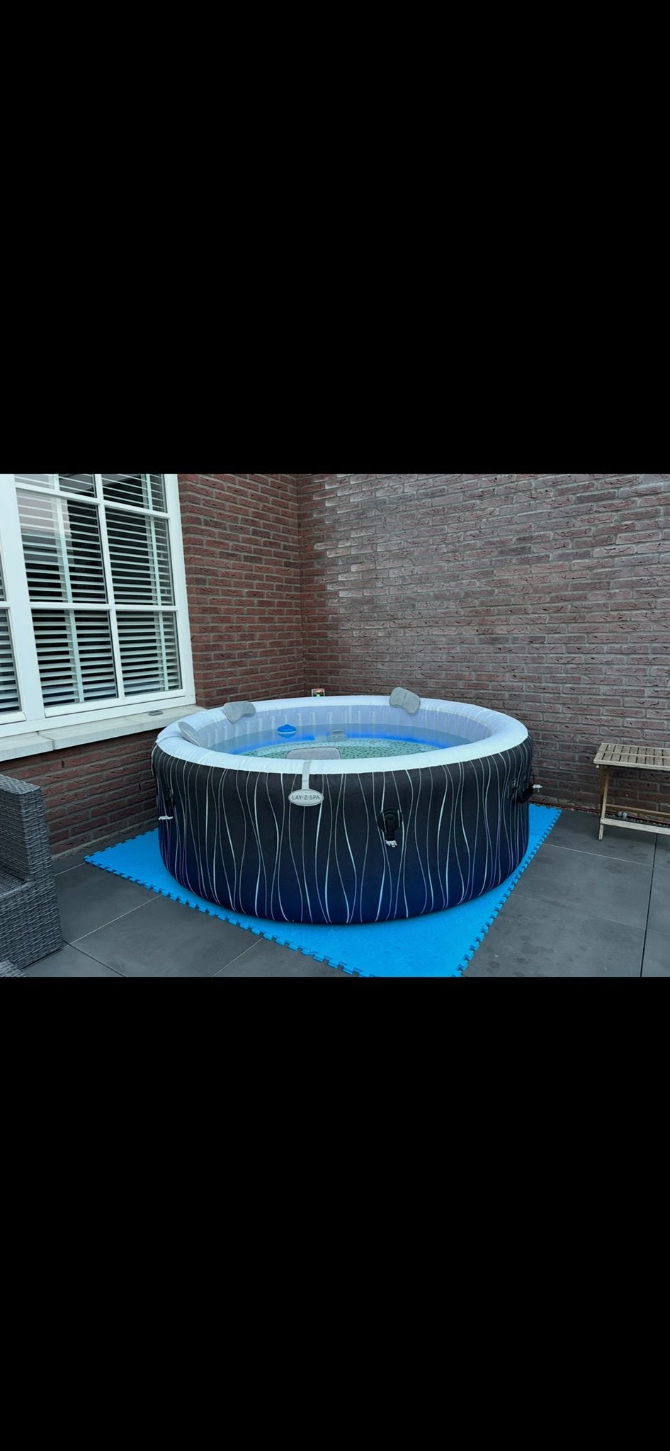 Lay-Z-Spa Hollywood opblaasbare jacuzzi met LED, Ophalen of Verzenden, Zo goed als nieuw, Afdekzeil, Opblaasbaar