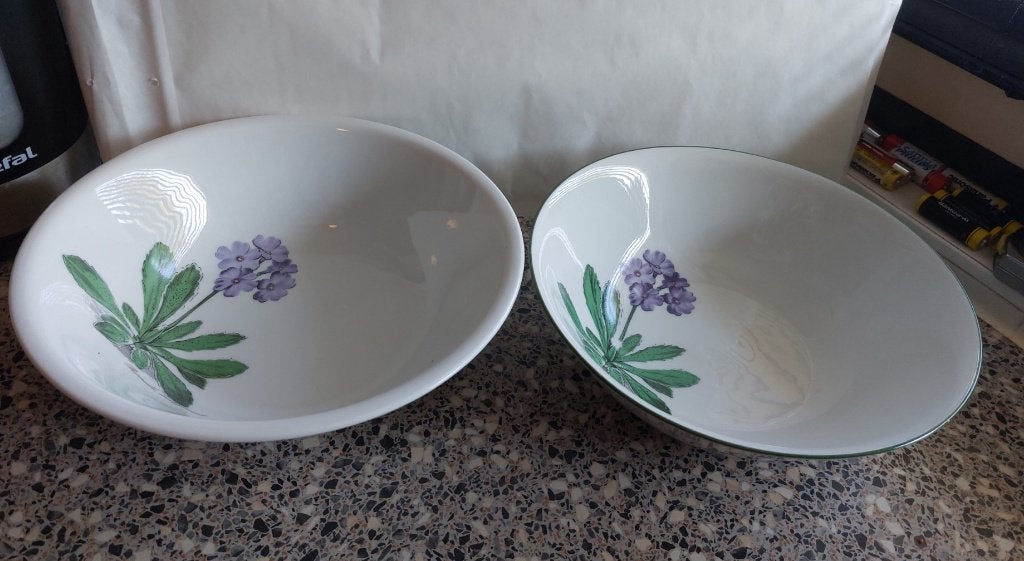 2x Schaal Seltmann Weiden Renate Bloemen Latijnse benaming, Overige merken, Ophalen of Verzenden, Overige stijlen, Aardewerk